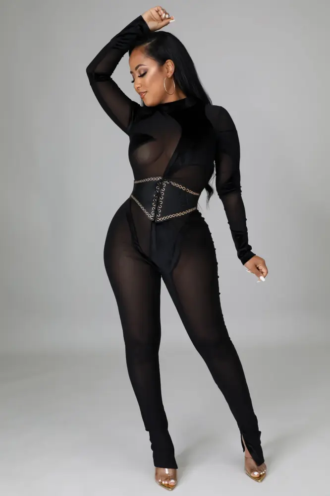 Heart Stealer Black Jumpsuit Size: S SKU: 5657480