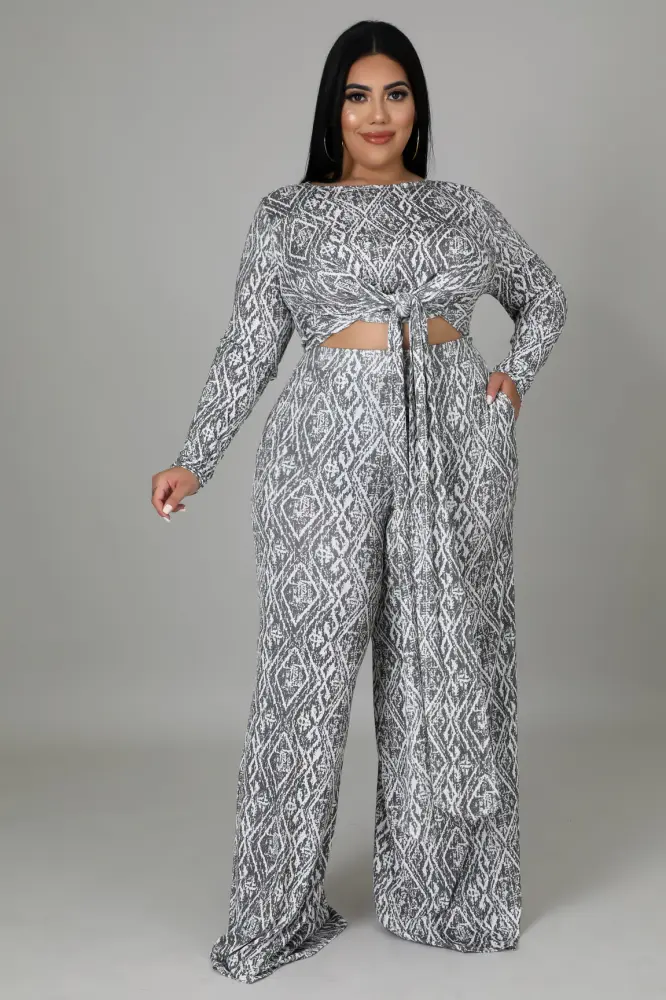We Gotta' Talk Pant Set Size: 1XL SKU: 3425121