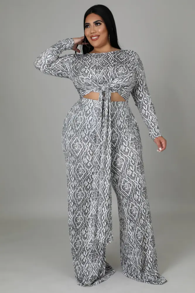 We Gotta' Talk Pant Set Size: 1XL SKU: 3425121