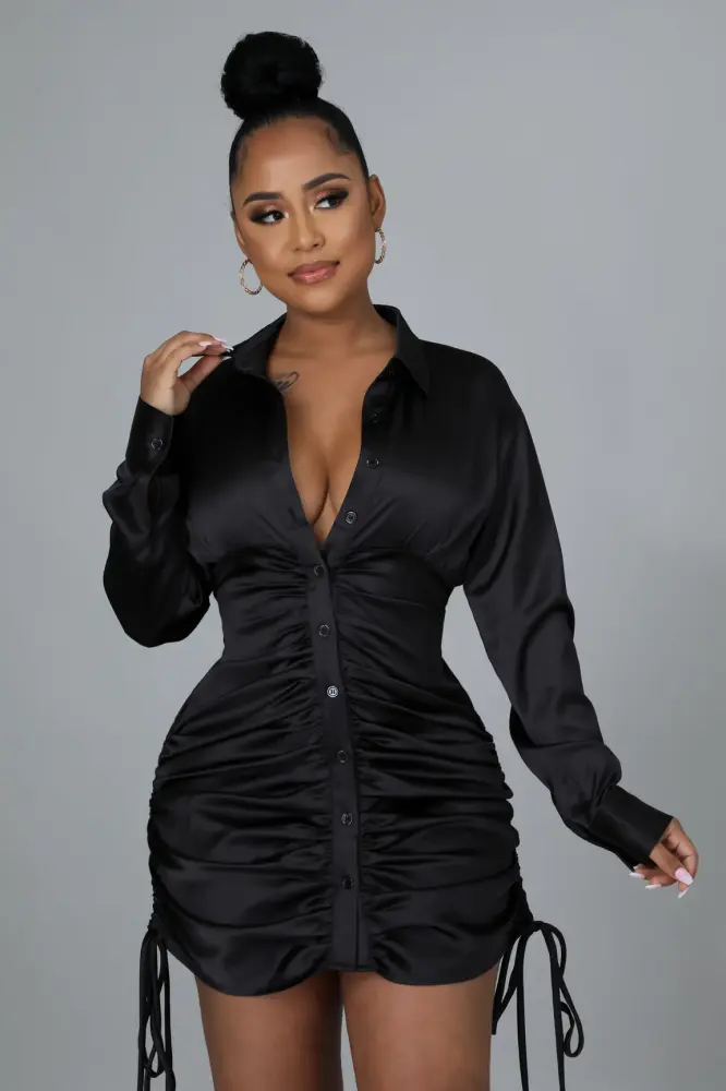 Soho Nights Black Dress SKU: H890332