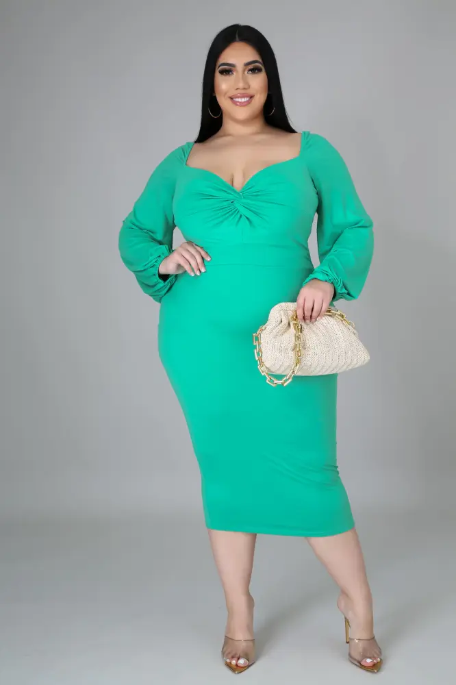 Oh So Fresh Mint Dress Size: 1XL SKU: D01G890