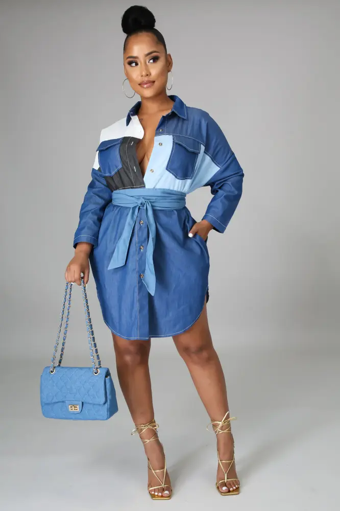 Rowan Denim Dress Size: L SKU: 8086721
