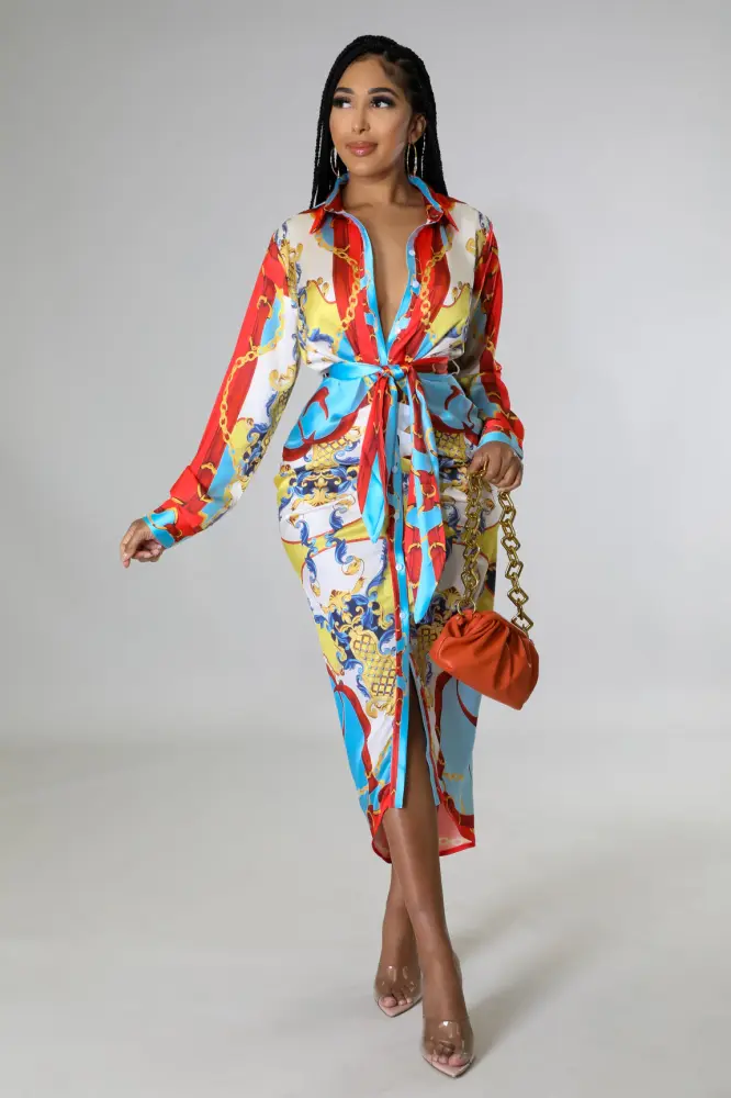 Heart Snatcher Printed Dress Size: L SKU: C01V657