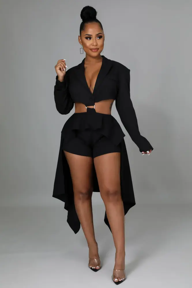 Black Manhattan Babe Romper SKU: 8769011