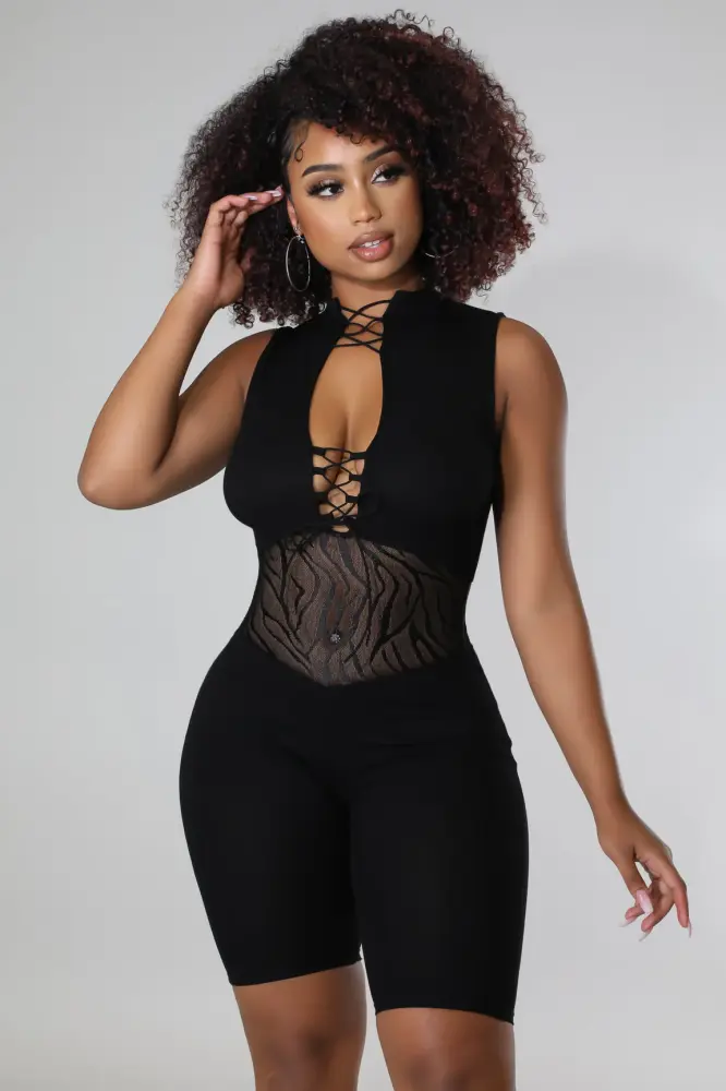 Wildest Hottie Black Romper/Playsuit Size: S SKU: H879BN4