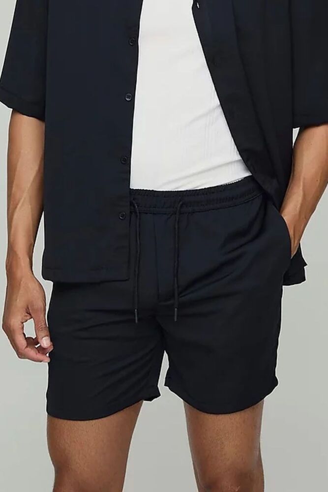Black Satin Shorts SKU: 46578BB