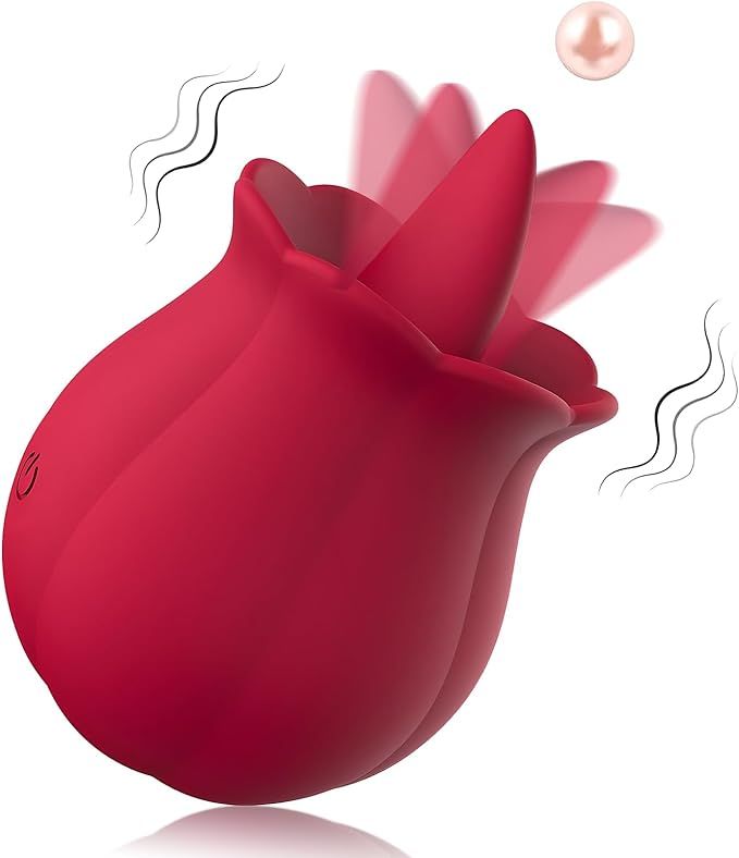 Rose Licking Clitoral Vibrator – 10-Speed Tongue Teaser & Pleasure Stimulator for Women & Couples SKU: XXX6786