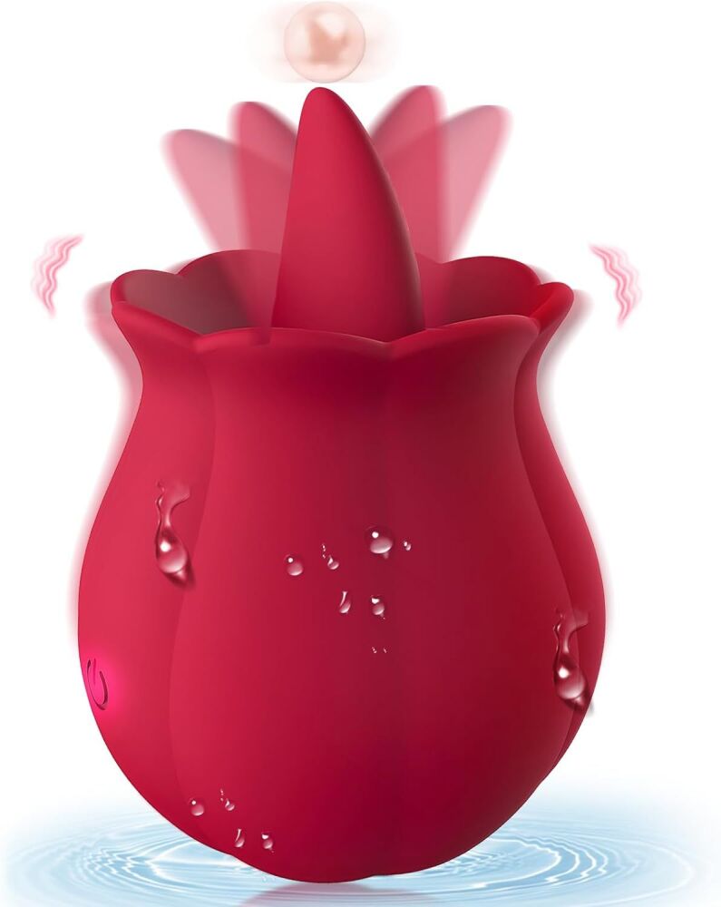 Rose Licking Clitoral Vibrator – 10-Speed Tongue Teaser & Pleasure Stimulator for Women & Couples SKU: XXX6786
