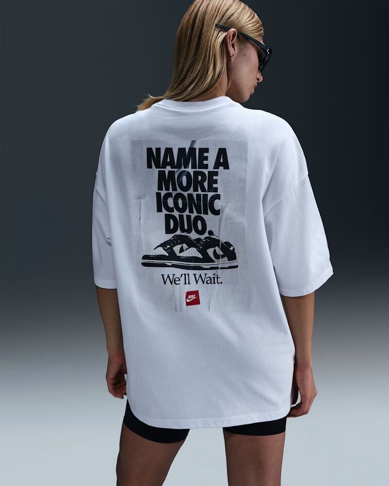 Nike Women's Oversized Dunk Graphic Tee – White SKU: 8869680