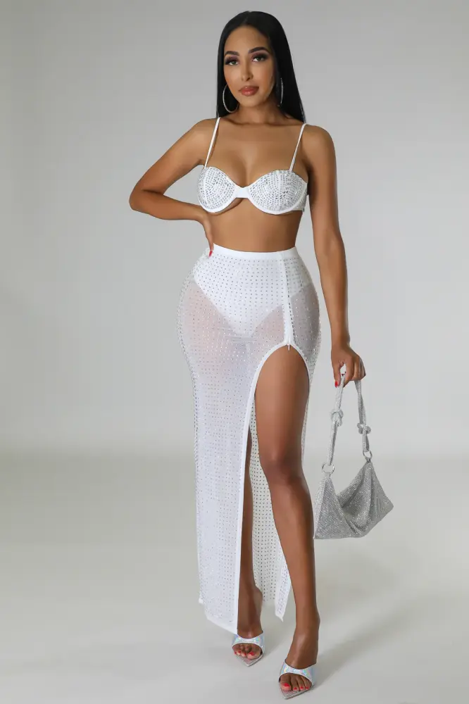 White Cariana Skirt Set Size: L SKU: GH67689
