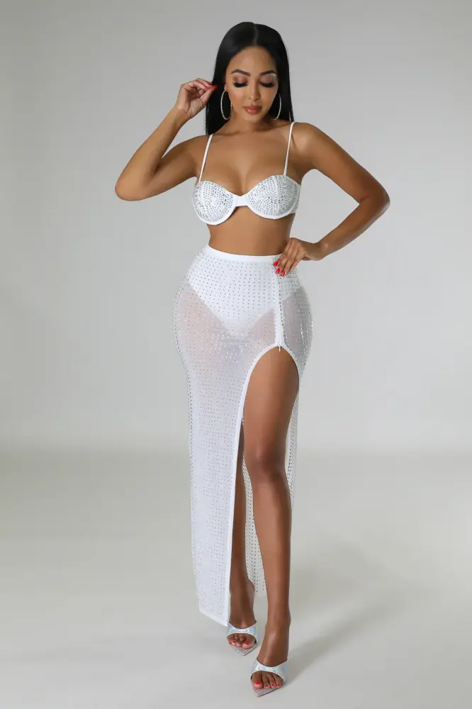 White Cariana Skirt Set Size: L SKU: GH67689