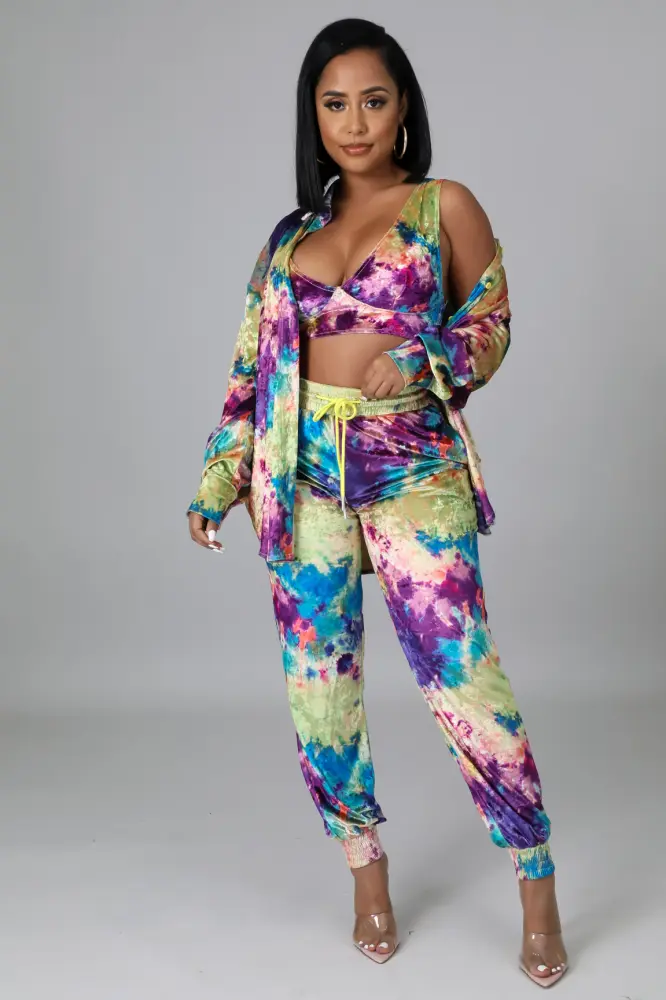3pc Blissful Hours Pant Set Size: S SKU: U768012