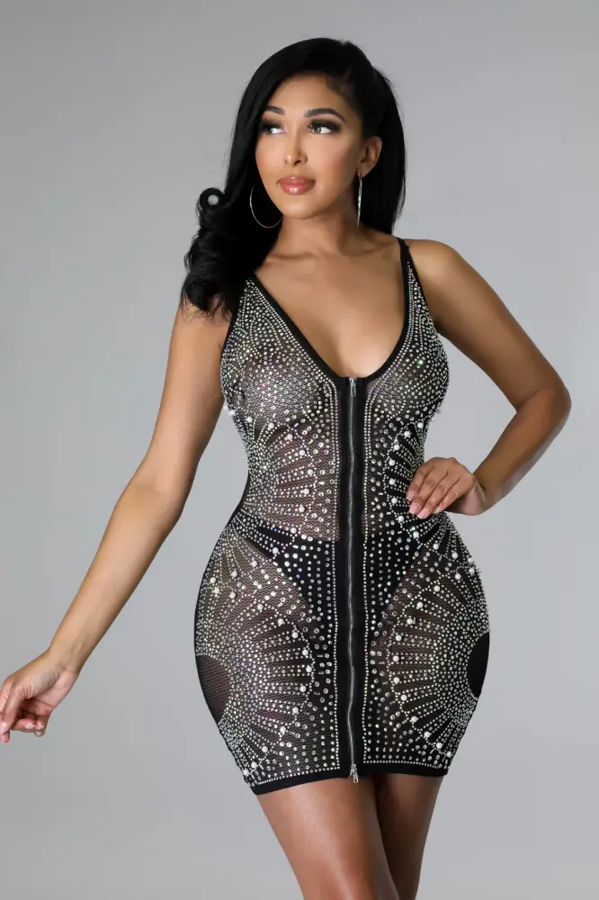 Black Pearly Nights Dress Size: L SKU: C980N78
