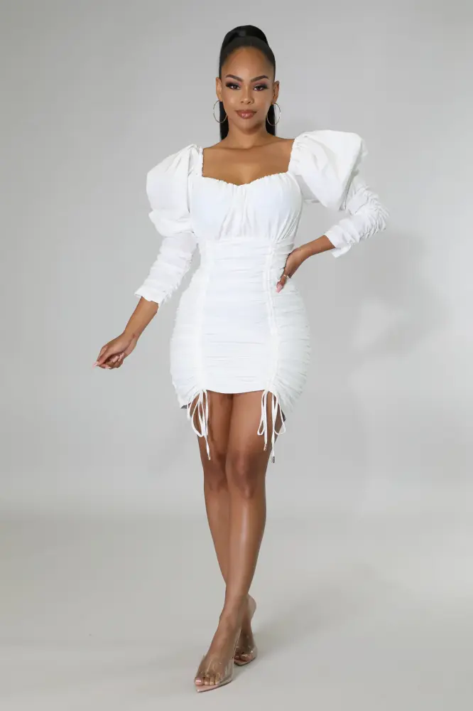 White Spring Hottie Dress Size: S SKU: A0897B0