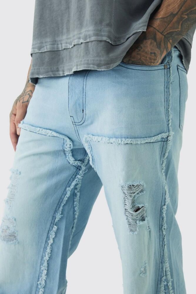 COMING SOON! Ice Blue Raw-Edge Flared Jeans Size: 36 SKU#: L274506
