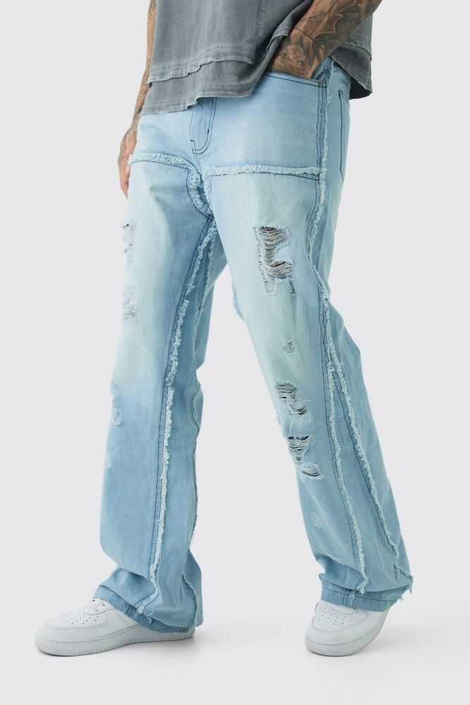 COMING SOON! Ice Blue Raw-Edge Flared Jeans Size: 36 SKU#: L274506