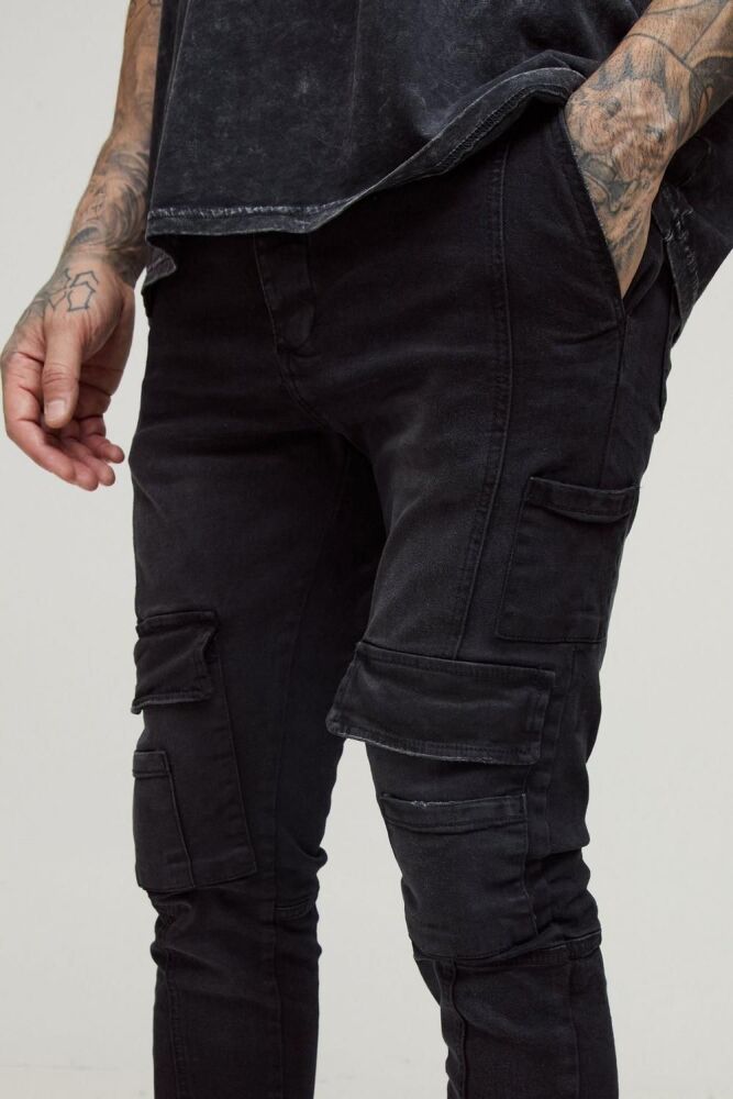 COMING SOON! Charcoal Skinny Cargo Jeans Size: 40 SKU#: L639782