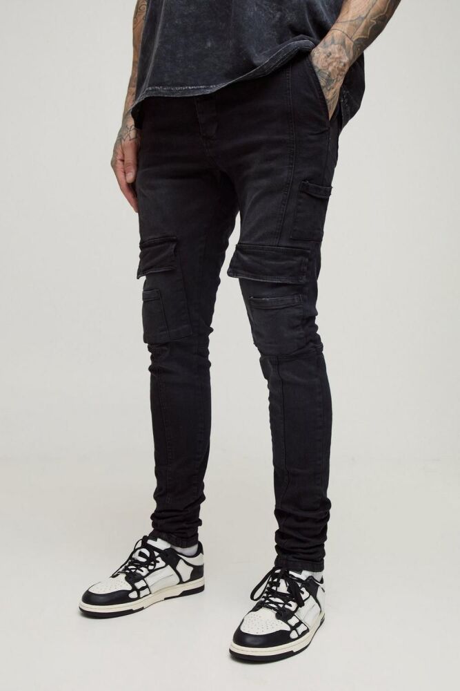 COMING SOON! Charcoal Skinny Cargo Jeans Size: 40 SKU#: L639782