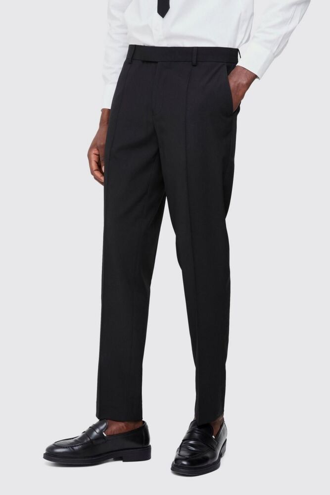 COMING SOON! Black Slim Pintuck Tailored Pants Size: 32 SKU#: L904376