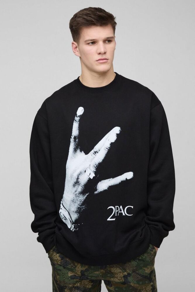 COMING SOON! Black Oversized 2Pac Sweatshirt Size: M SKU#: 0942681