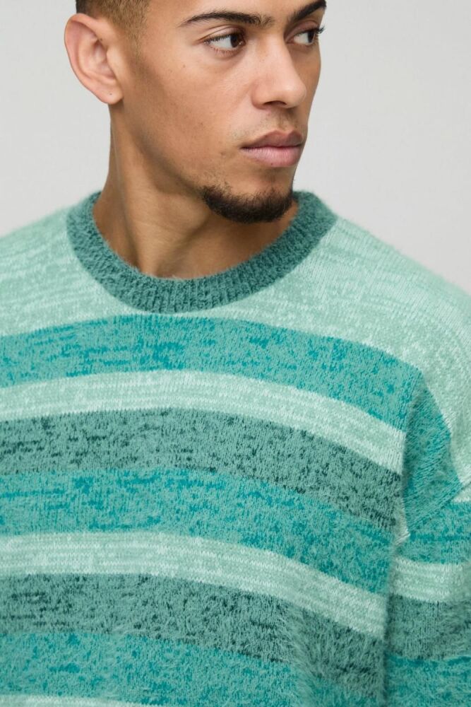 COMING SOON! Green Striped Knit Sweater SKU#: 0729516