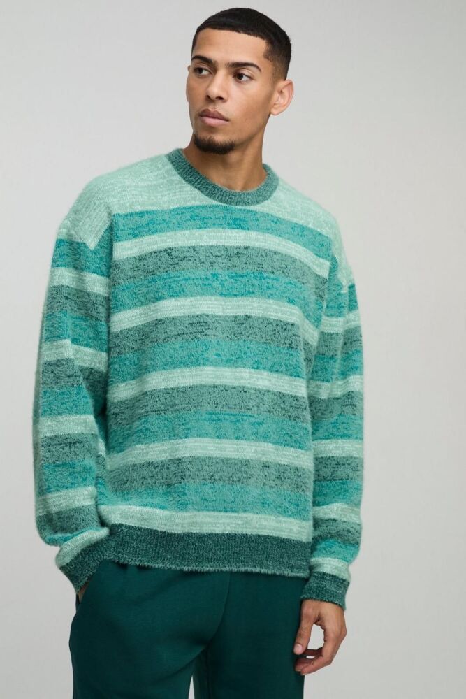 COMING SOON! Green Striped Knit Sweater SKU#: 0729516
