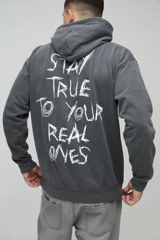 COMING SOON! Charcoal “Stay True” Graphic Hoodie Size: XL SKU: 0915804