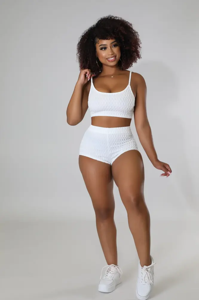 White Renegade Short Set SKU: 678H673
