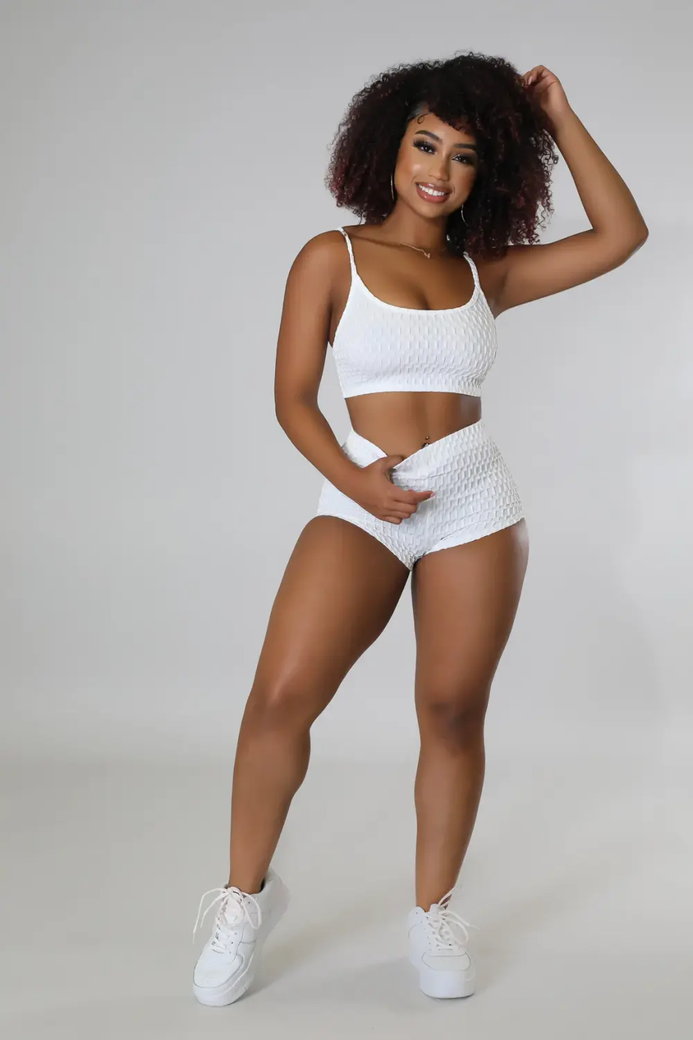 White Renegade Short Set SKU: 678H673