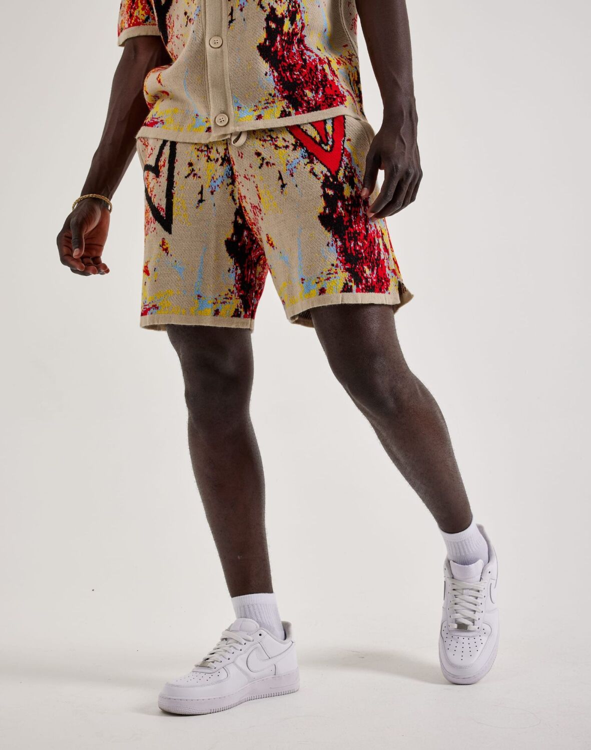 Paint Splatter Knit Shorts Size: SM SKU: L016575