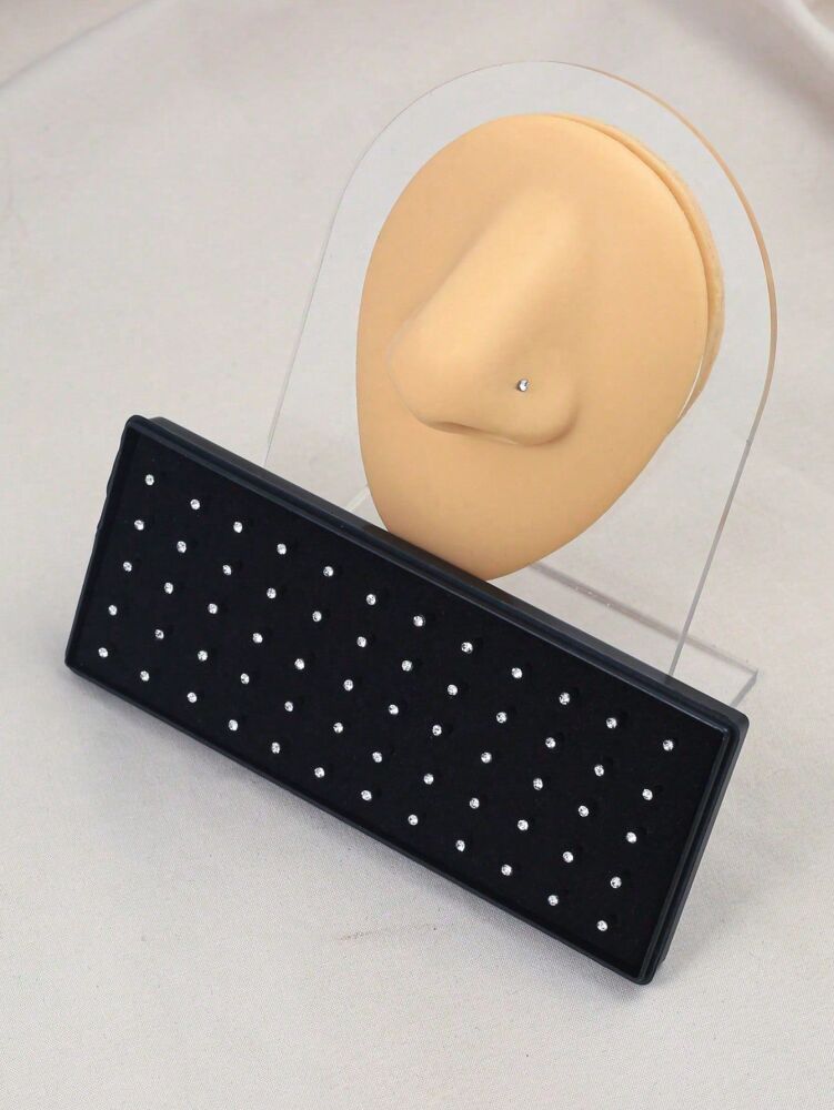 2mm Rhinestone Stainless Steel Nose Studs SKU: 6758591