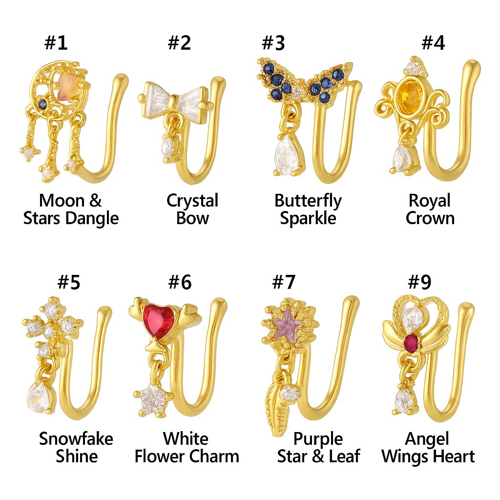 No Piercing Nose Cuff Adjustable Nose Jewelry SKU: U676801