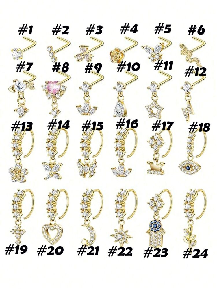 Assorted Unique Nose Ring Designs SKU: 0M08980