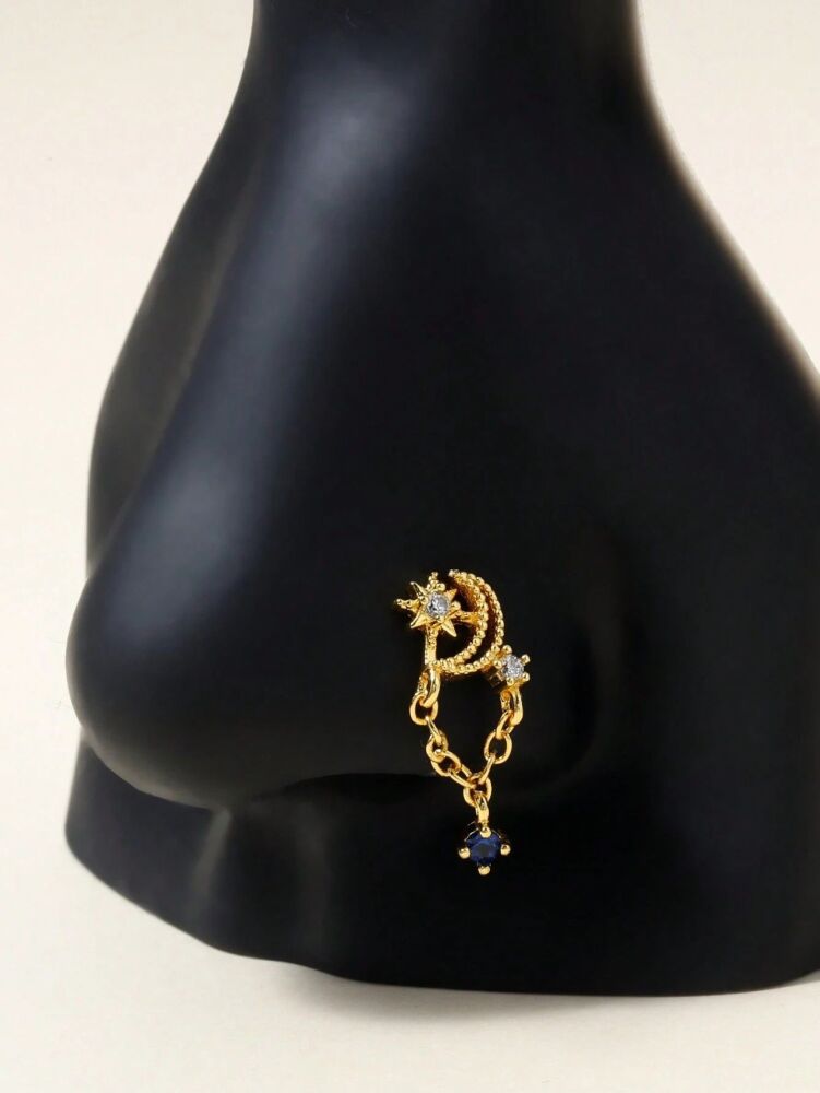 Stainless Steel Elegant Moon & Star Design SKU: 0U88901