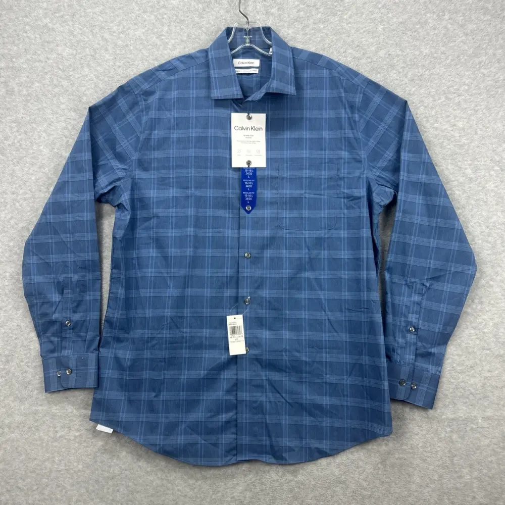 Calvin Klein Slim Fit Cotton Blend Formal Shirts for Men Size: S SKU: 56759G4