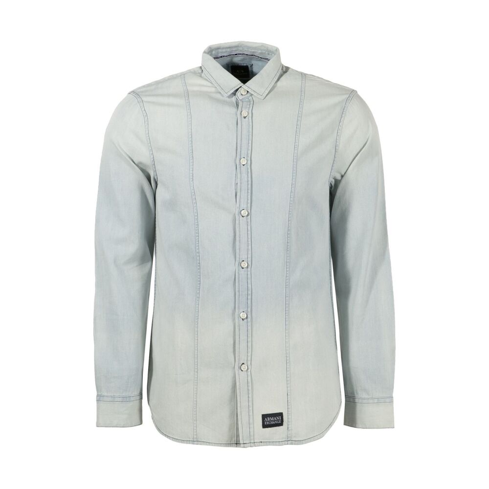 Armani Exchange Faded Wash Long-Sleeve Size: S SKU: 7689N70