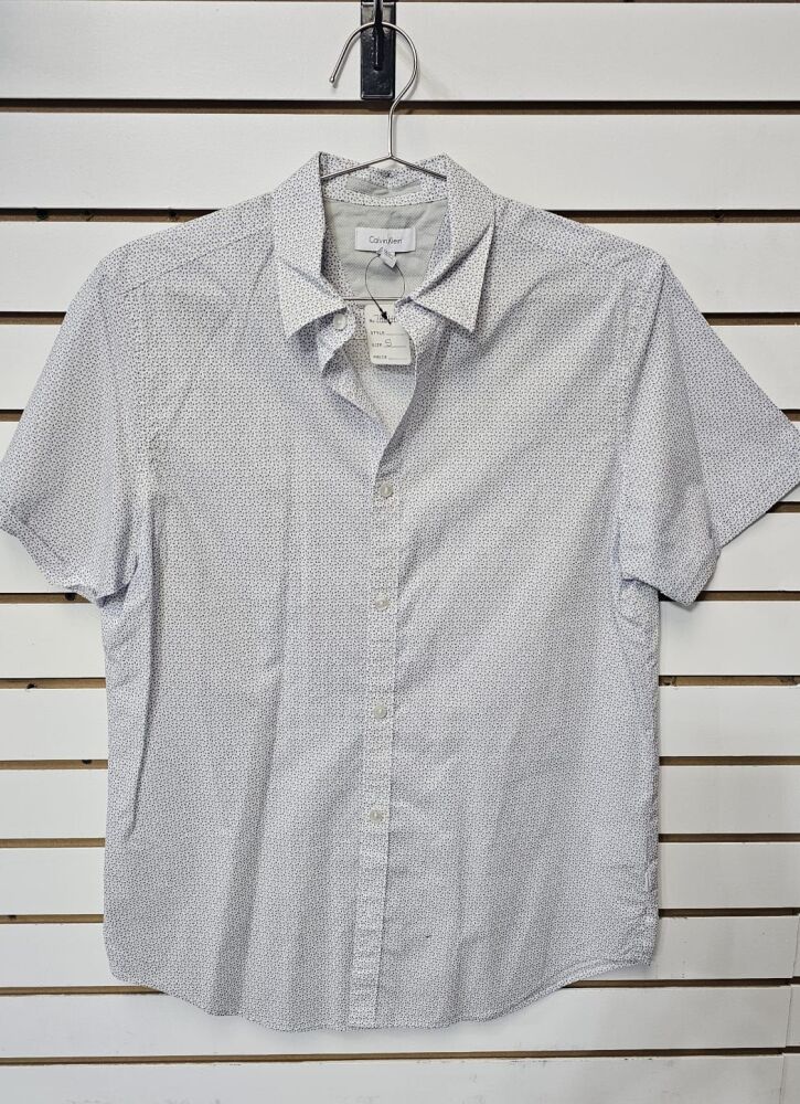 Calvin Klein Minimal Print Short Sleeve Shirt Size: S SKU: 7H869P0