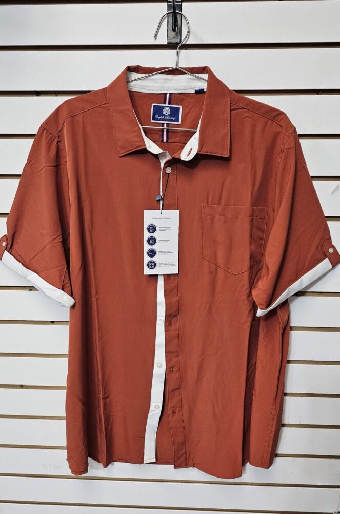 Rust Orange Button-Up Shirt Size: 2XL SKU: 0998012
