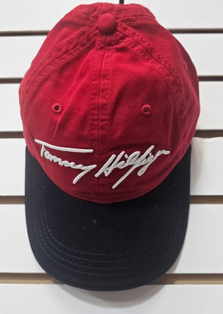 Tommy Hilfiger Men’s Red & Navy Signature Baseball Cap SKU: 6786933