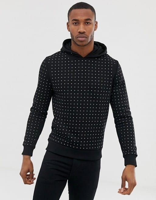 River Island Sparkle Detail Hoodie -Black Size: M SKU: G7860112