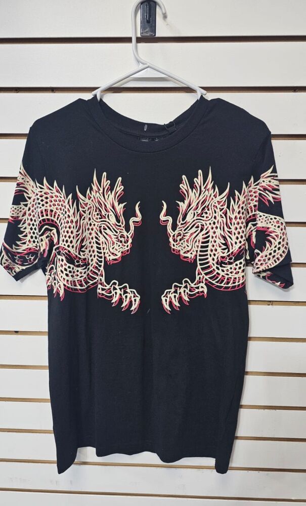 Twin Dragon Graphic T-Shirt Size: S SKU: 56473829