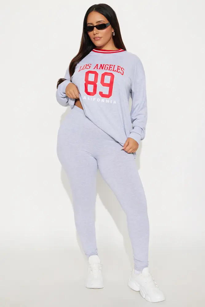 Grey LA California 89 Legging Set Size: 1XL SKU: 67840D1