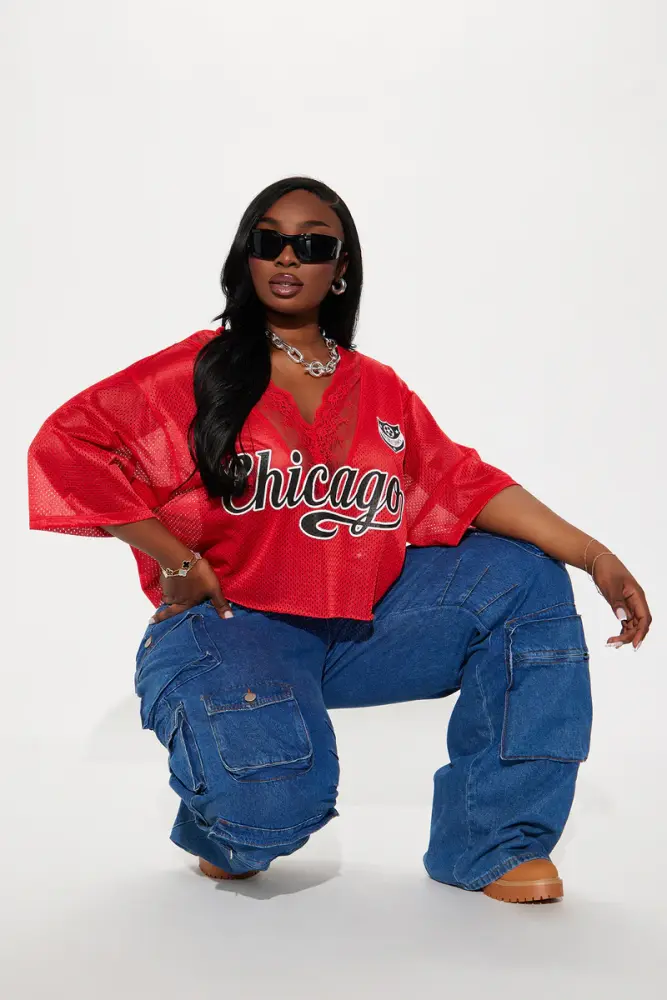 Chi Town Jersey Cropped Tee Size: 2XL SKU: 65U8791