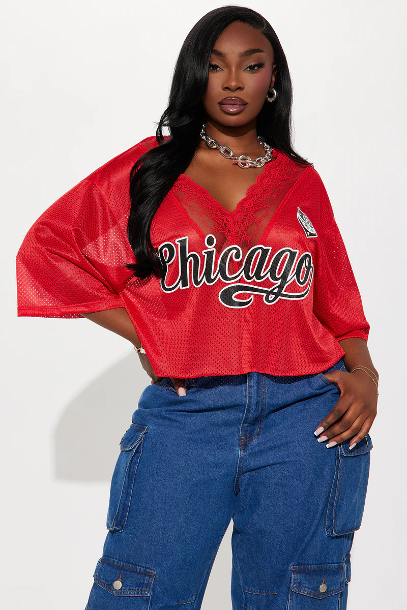 Chi Town Jersey Cropped Tee Size: 2XL SKU: 65U8791