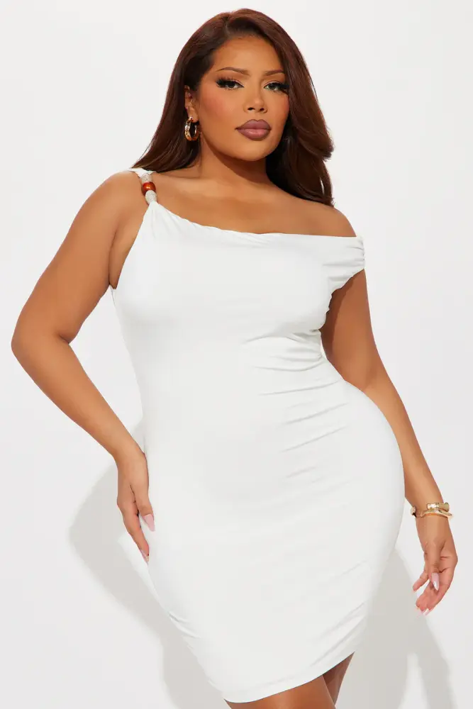 Off-White Beaded Micro Mini Dress Size: 3XL SKU: F908D34