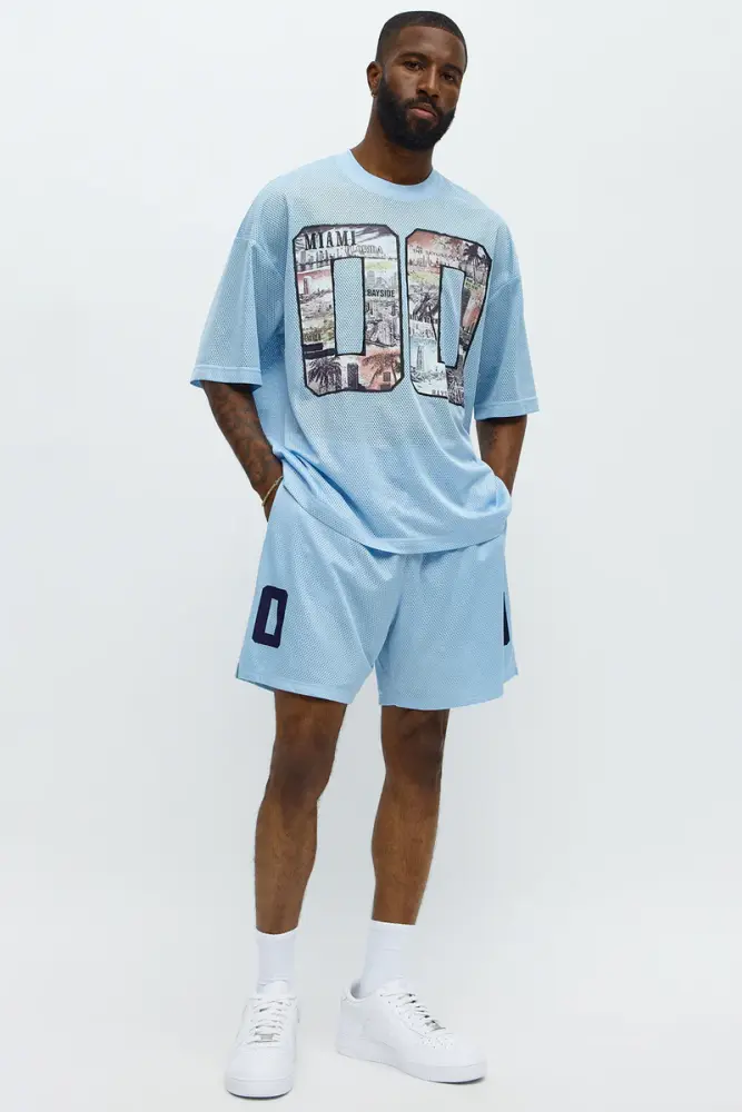 Blue Relaxed Fit LA To MIA Shorts SKU: 2319901
