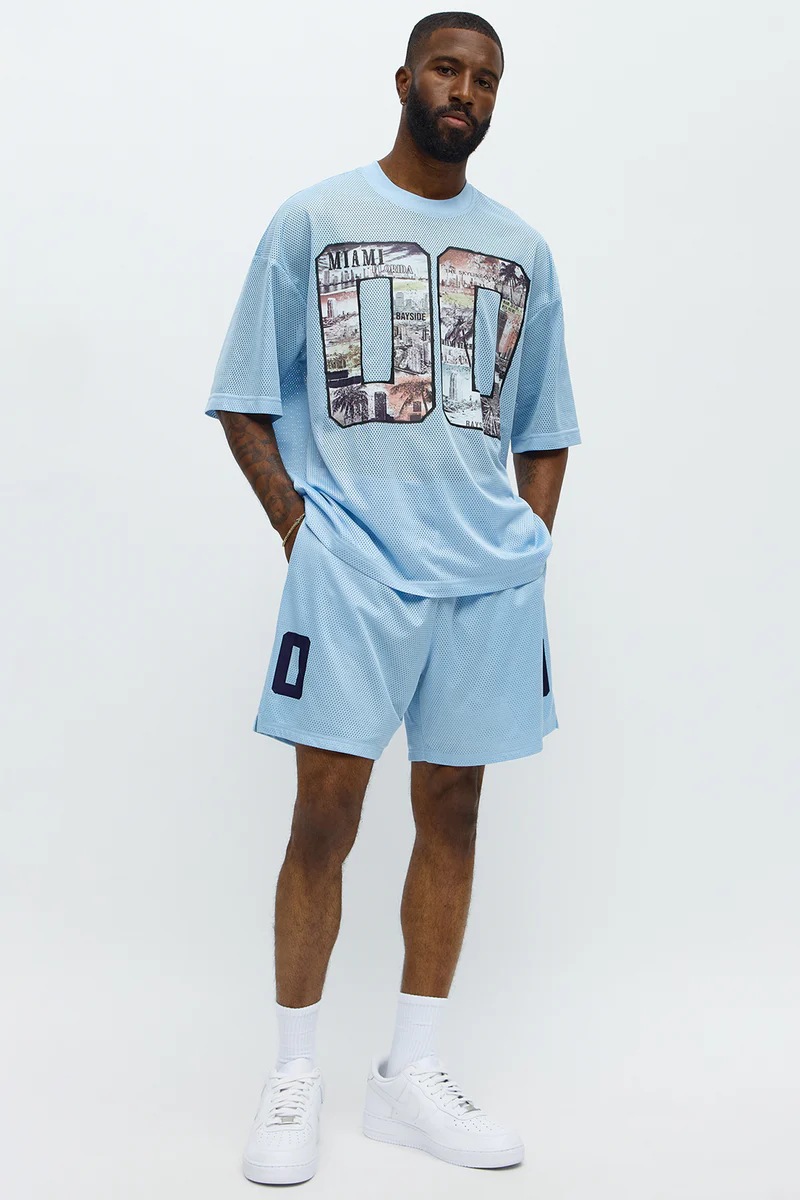 Blue Relaxed Fit LA To MIA Shorts SKU: 2319901