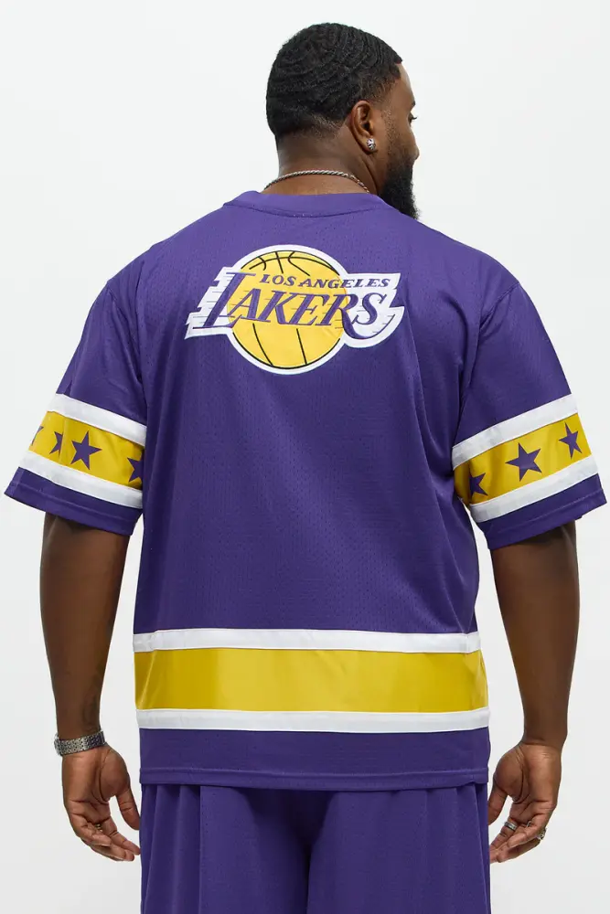 Lakers Believe The Hype Purple Boxy Short Sleeve Top Size: L SKU: X435469