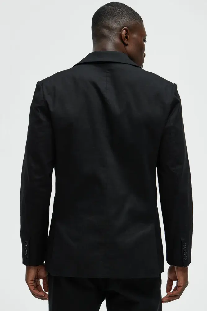 Black Modern Stretch Suit Jacket Size: XXL (48-50) SKU: E435361