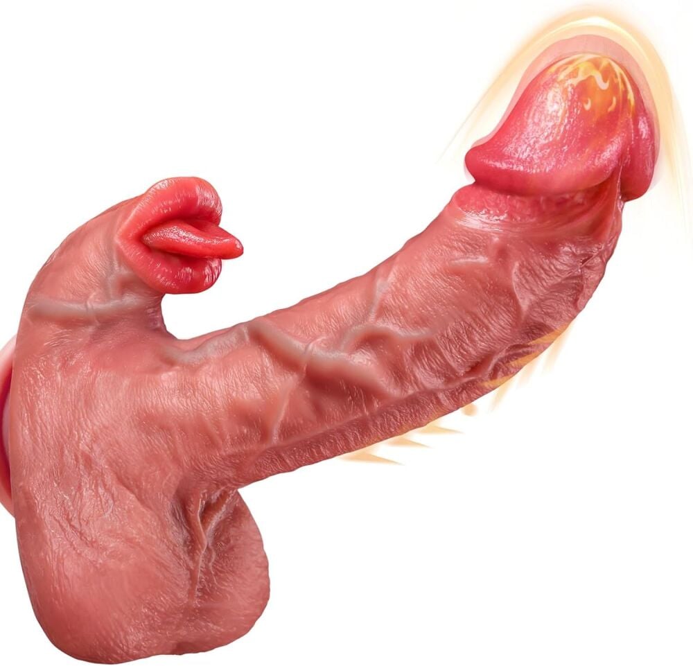 8.5Inch Realistic Tongue Cilt Stimulation Dildo SKU: XX80912